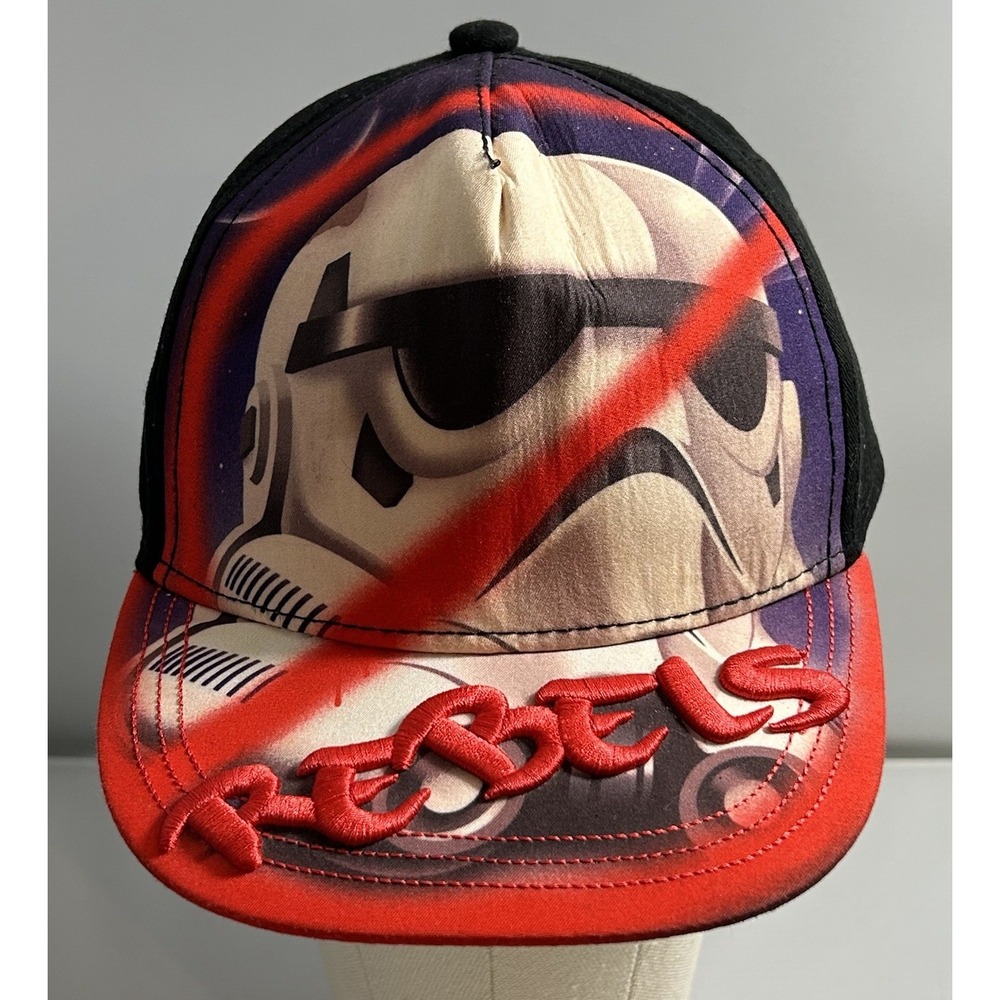 Star Wars Rebels Stormtrooper Snapback Hat Youth S/M Embroidered Red Black Cap